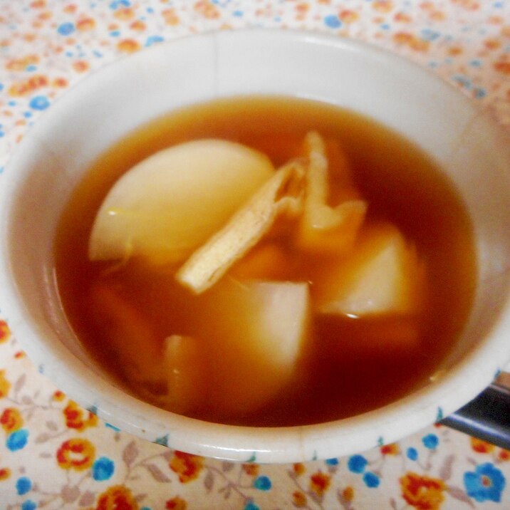 カブとお揚げの生姜スープ